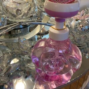 Pink Decorative soap dispenser with White Accent - Home Accents